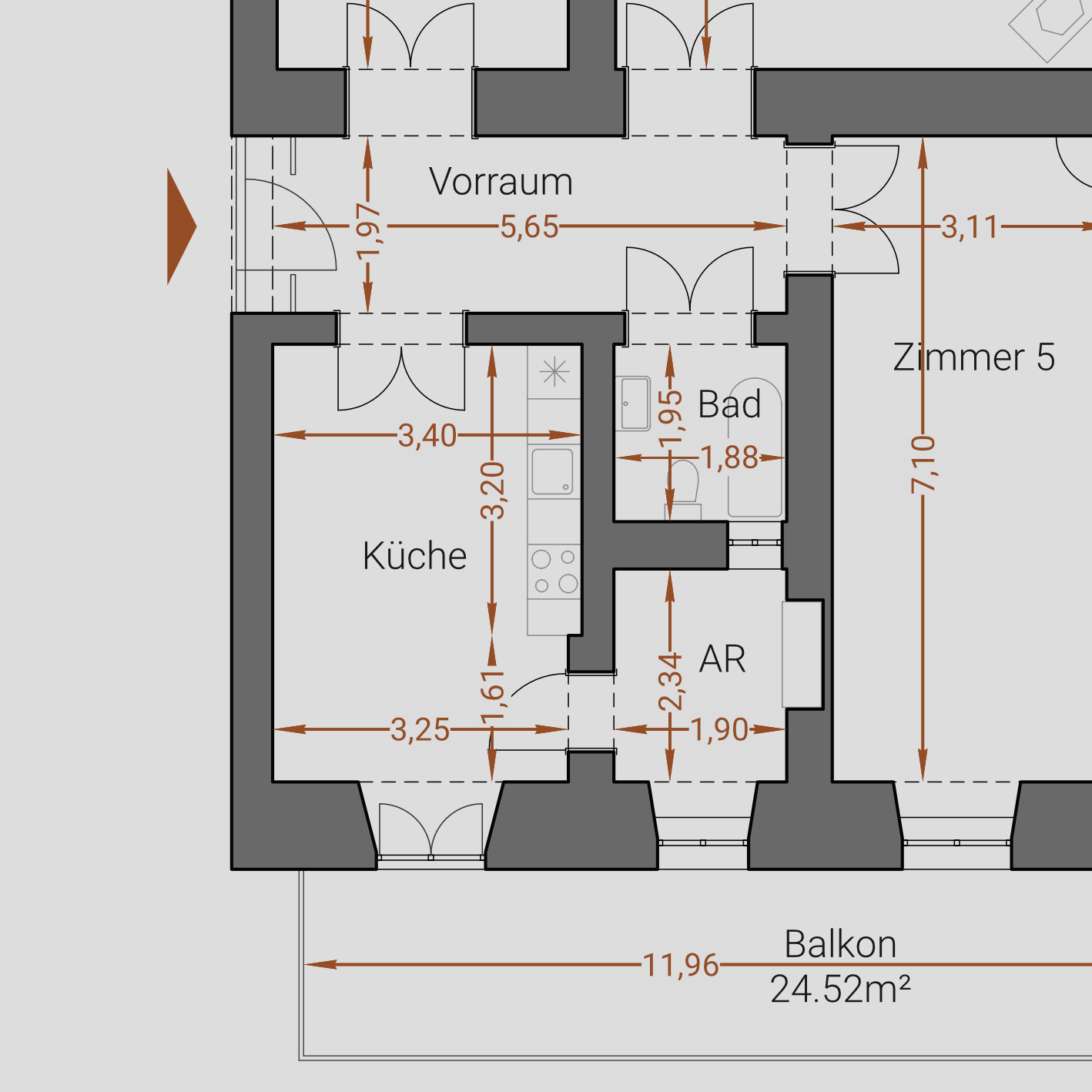 Bestandsplan Grundriss